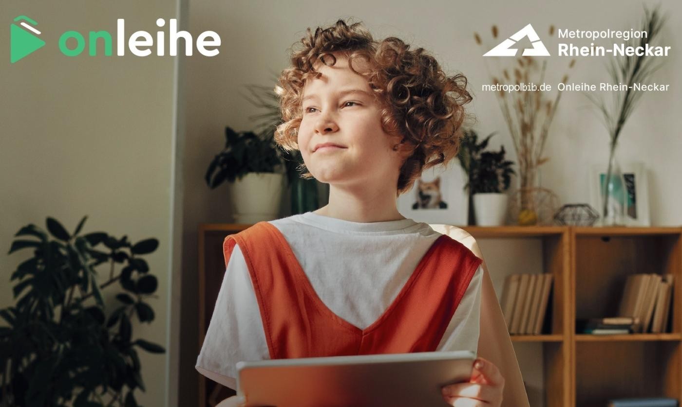 Logo der Bücherei mit Weihnachtsbaum und Weihnachtskugeln